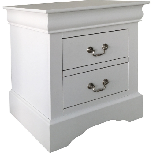 Louis Philippe III Nightstand in White